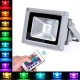 10W Remote Control RGB Outdoor LED Flood Light Waterproof Wall Washer Lamp AC100-245V