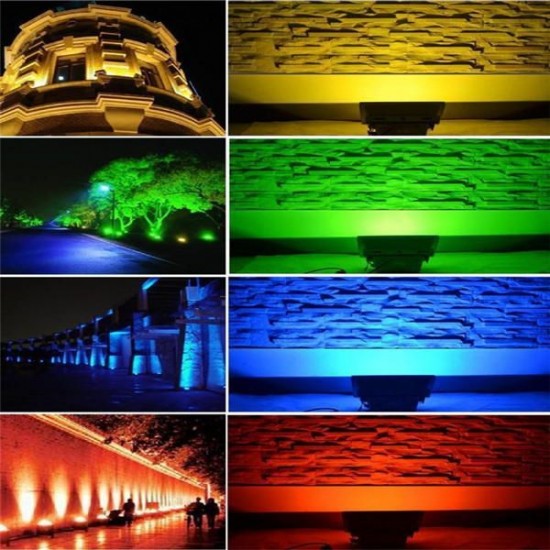10W Remote Control RGB Outdoor LED Flood Light Waterproof Wall Washer Lamp AC100-245V 10W Remote Control RGB Outdoor LED Flood Light Waterproof Wall Washer Lamp AC100-245V