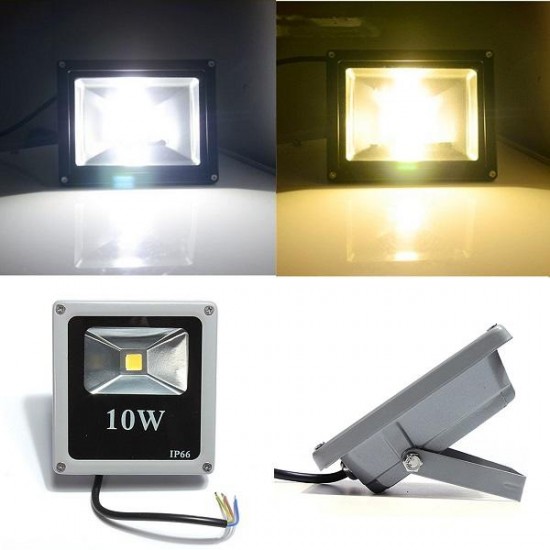 10W White/Warm White IP66 LED Flood Light Wash Outdoor AC85-265V