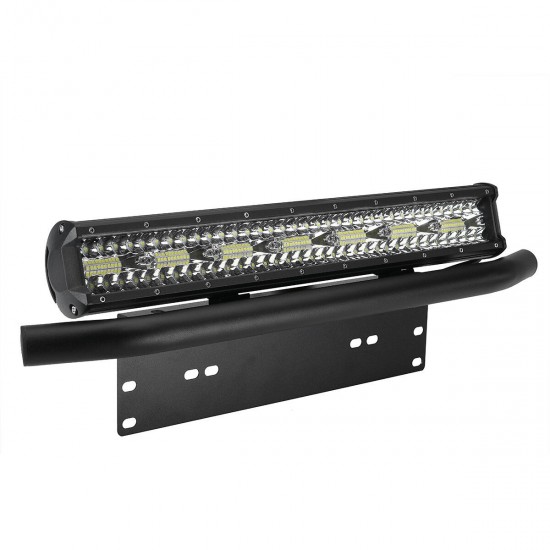 20 inch LED Light Bar Combo Driving Work Light Lamp + Number Plate Frame