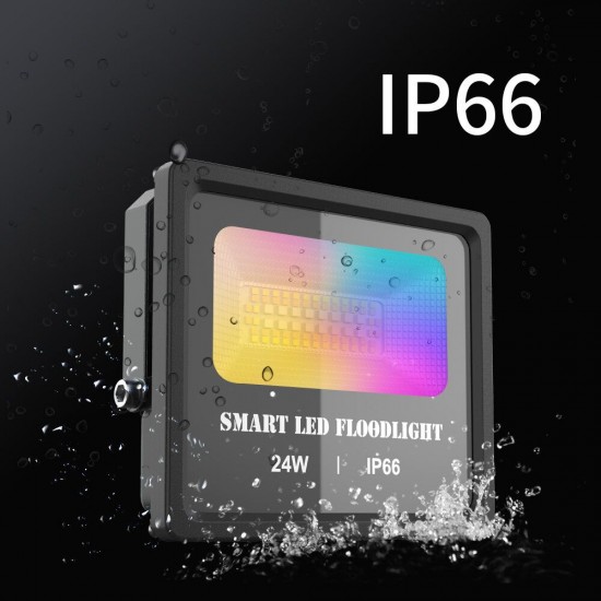 24W Smart BT Mesh LED Flood Light Waterproof IP66 2000LM Floodlight RGBCW APP Control 24W Smart BT Mesh LED Flood Light Waterproof IP66 2000LM Floodlight RGBCW APP Control