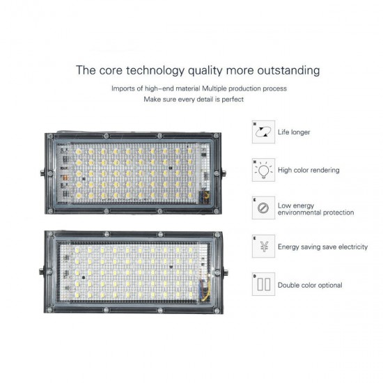3000K 6500K LED Flood Light Outdoor 50W Waterproof Spotlight Garden Lamp Decor 3000K 6500K LED Flood Light Outdoor 50W Waterproof Spotlight Garden Lamp Decor