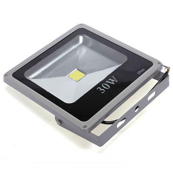 30W Gray Thin IP65 Waterproof Aluminum Flood Light 85-265V