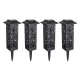 4pcs Solar Path Street Light LED Garden Pathway Lights Solar Powered Auto On/Off Landscape Lighting Security Light for Garden Yard