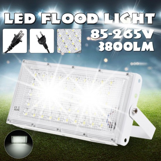 50W 2835 SMD LED Flood Light Weatherproof Garden Outdoor Security Landscape Lamp EU/US Plug AC85-265V 50W 2835 SMD LED Flood Light Weatherproof Garden Outdoor Security Landscape Lamp EU/US Plug AC85-265V