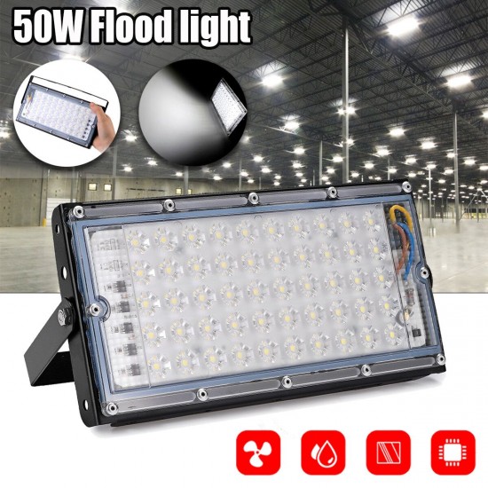 50W LED Flood Light Cool White Outdoor Spotlight Garden Yard Lamp IP66 AC220-240V