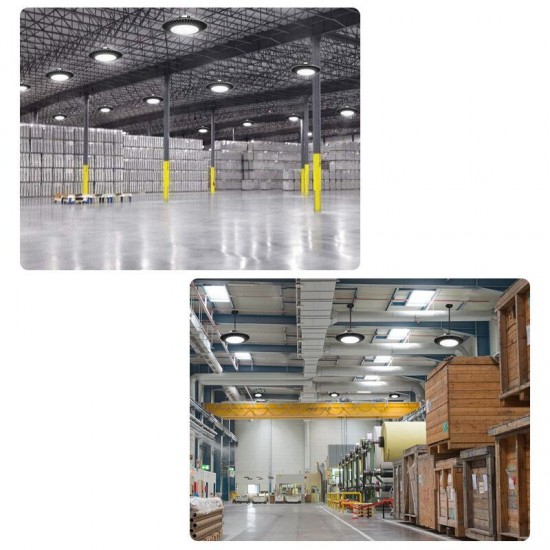 60/100/150/200W LED UFO High Bay Flood Light 6000K Warehouse Industrial Lighting