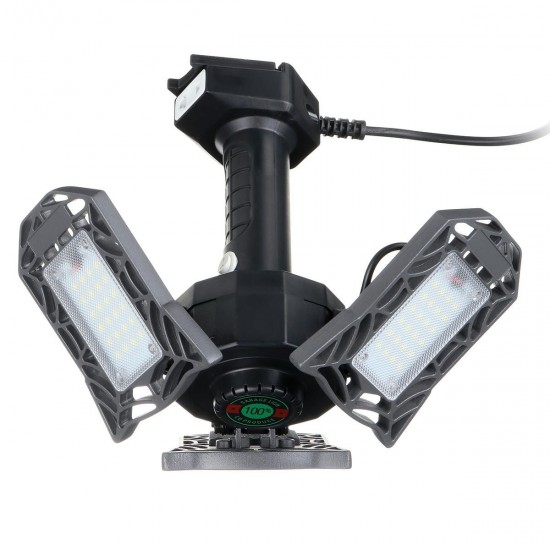 60W 80W LED Garage Shop Work Flood Light Home Ceiling Fixture Deformable Lamp AC85-265V