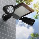 64LED Solar Flood Light Dual Head 360° Rotatable Outdoor Motion Sensor Wall Lamp