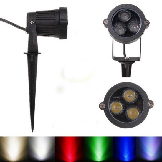 6W LED Flood Light With Rod For Landscape Garden IP65 DC 12-24V