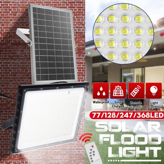 77/128/247/368LED Solar Flood Light SMD2835 Outdoor Garden Street Wall Lamp + Remote Control 77/128/247/368LED Solar Flood Light SMD2835 Outdoor Garden Street Wall Lamp + Remote Control