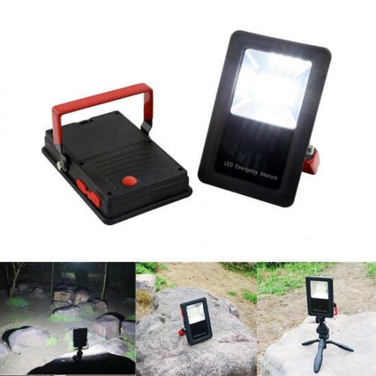 Portable 10W LED Work Flood Light USB Rechargeable Outdoor Camping Waterproof Emergency Lamp