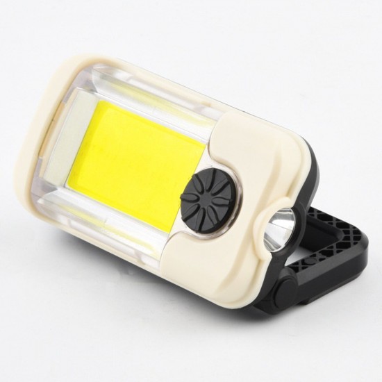Rechargeable COB LED Work Light Portable Magnetic Hook Clip Waterproof Glare Flashlight for Camping