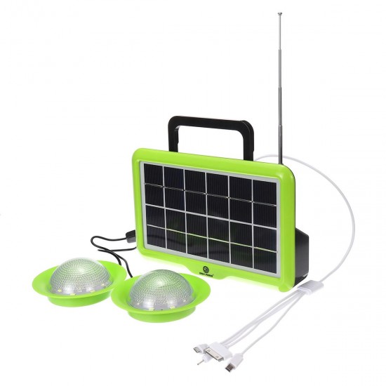 Solar Lighting System Portable Emergency Light Radio/Light/Music Player Camping Emergency Car Repairing