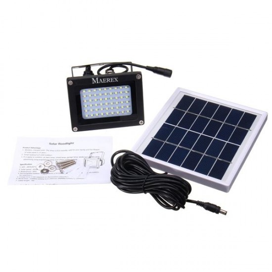 Solar Powered 54 LED Sensor Flood Light Waterproof Outdoor Security Lamp