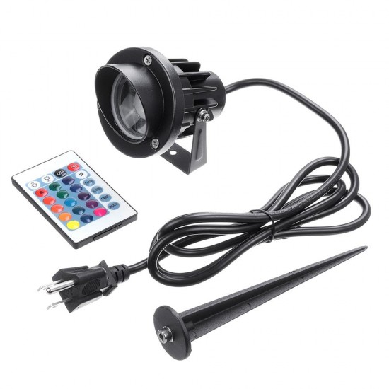 10W RGB LED Flood Spot Light Waterproof Outdoor Garden Landscape Path Lawn Lamp Christmas Decorations Lights AC85-265V