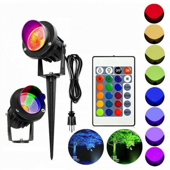 10W RGB LED Flood Spot Light Waterproof Outdoor Garden Landscape Path Lawn Lamp Christmas Decorations Lights AC85-265V