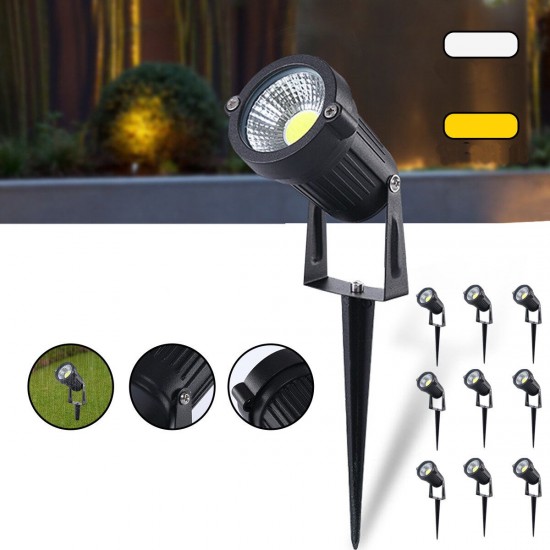 10pcs 5W LED Waterproof Spotlights Landscape Lights Walkway Outdoor Garden