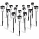 16pcs LED Solar Stainless Steel Lawn Lamps Garden Outdoor Landscape Path Light 16pcs LED Solar Stainless Steel Lawn Lamps Garden Outdoor Landscape Path Light