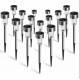 16pcs Outdoor Stainless Steel LED Solar Power Lawn Light Garden Landscape Lamp