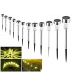 16pcs Outdoor Stainless Steel LED Solar Power Lawn Light Garden Landscape Lamp 16pcs Outdoor Stainless Steel LED Solar Power Lawn Light Garden Landscape Lamp