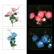 1PC/2PCS LED Solar Lawn Light Simulation Flower Lamp Discoloration Ball-flower Outdoor Yard Lighting