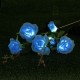 1PC/2PCS LED Solar Lawn Light Simulation Flower Lamp Discoloration Ball-flower Outdoor Yard Lighting