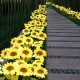 2 Pcs Outdoor Solar Power LED Flower Light Waterproof Chrysanthemum Flower Stake Lamp Home Garden Yard Lawn Path Decor