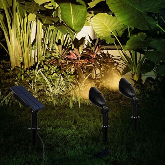 2 in 1 Solar Powered LED Light-controlled Lawn Lights Outdoor Waterproof Yard Wall Landscape Lamps