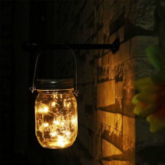 20 LED Solar Mason Jar Lid Lights String Fairy Star Firefly Jar Lids Lights