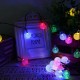 20 LEDs Solar String Ball Lights Garden Decor Lamp Outdoor Waterproof Warm White / Multi-Color