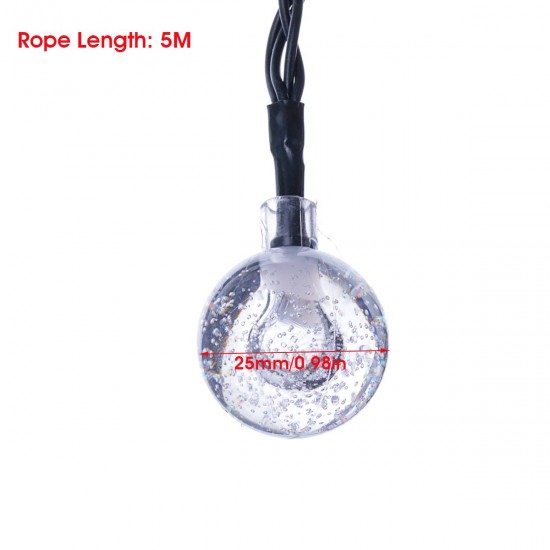 20 LEDs Solar String Ball Lights Garden Decor Lamp Outdoor Waterproof Warm White / Multi-Color 20 LEDs Solar String Ball Lights Garden Decor Lamp Outdoor Waterproof Warm White / Multi-Color
