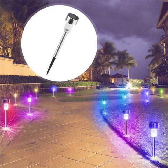 24PCS LED Solar Lawn Path Light Stainless Steel Waterproof Garden Landscape Lamp for Home Street Decor 24PCS LED Solar Lawn Path Light Stainless Steel Waterproof Garden Landscape Lamp for Home Street Decor