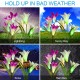 2PCS LED Artificial Lily Flower Lawn Light Garden Solar Lamp Outdoor Lighting Decor