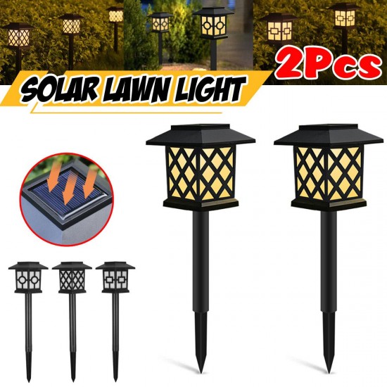 2PCS LED Solar Lawn Light Waterproof Outdoor Landscape Lamp for Garden Yard