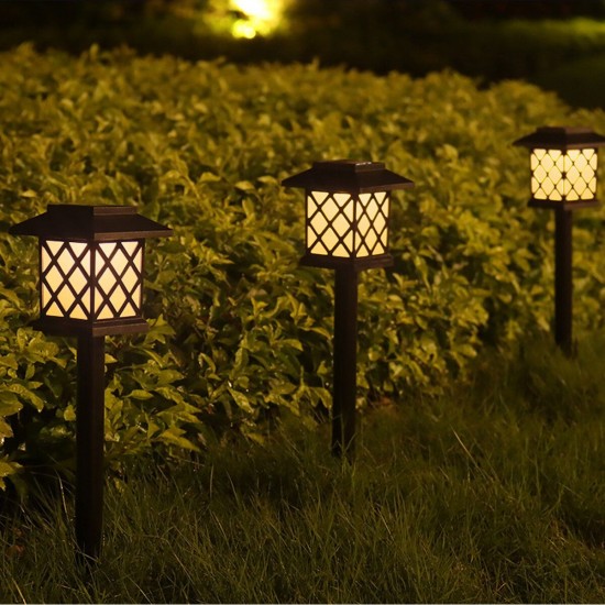 2PCS LED Solar Lawn Light Waterproof Outdoor Landscape Lamp for Garden Yard