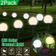 2PCS Solar Powered LED Ground Light Ball Lawn Lamp Waterproof Outdoor Garden Yard Path Decor 2PCS Solar Powered LED Ground Light Ball Lawn Lamp Waterproof Outdoor Garden Yard Path Decor