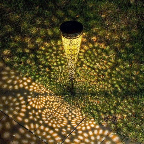 2Pcs Solar Powered LED Garden Hollowed Light Floor Decking Patio Decor Yard Lamp 2Pcs Solar Powered LED Garden Hollowed Light Floor Decking Patio Decor Yard Lamp