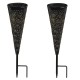 2Pcs Solar Powered LED Garden Hollowed Light Floor Decking Patio Decor Yard Lamp 2Pcs Solar Powered LED Garden Hollowed Light Floor Decking Patio Decor Yard Lamp