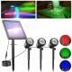 3 in 1 RGB Solar Landscape Spotlight w/ 3 Lamps IP68 Garden Pond Lawn Yard Lamp 3 in 1 RGB Solar Landscape Spotlight w/ 3 Lamps IP68 Garden Pond Lawn Yard Lamp