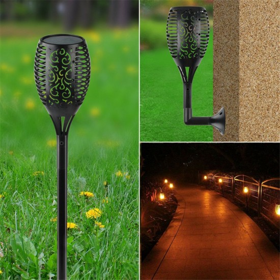 33/51/96 LED Solar Garden Flame Light Waterproof Flickering LED Torch Landscape Christmas Decorations Lamp