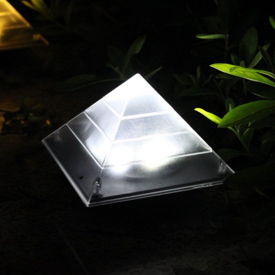 3LED Solar Lawn Light Outdoor Waterproof Buried Underground Pyramid Solar Pathway LightsGarden Garden Landscape Decorative Light