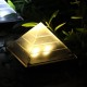 3LED Solar Lawn Light Outdoor Waterproof Buried Underground Pyramid Solar Pathway LightsGarden Garden Landscape Decorative Light