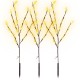 3PCS LED Solar Powered Lawn Light Tree Branches Ground Lamp Outdoor Garden Yard Lighting Decoration