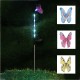 3PCS Solar Powered Butterfly LED Lawn Light Stake Garden Yard Outdoor Landscape Lamp Decor