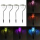 4 PCS Solar Lights Stainless Steel Colour Chang Path Garden Diamond Stake Lights 4 PCS Solar Lights Stainless Steel Colour Chang Path Garden Diamond Stake Lights