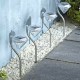 4 PCS Solar Lights Stainless Steel Colour Chang Path Garden Diamond Stake Lights 4 PCS Solar Lights Stainless Steel Colour Chang Path Garden Diamond Stake Lights