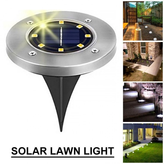 4/8/12/16 LEDs Solar Lawn Light IP65 Outdoor Path Courtyard Recessed Lawn Lamp