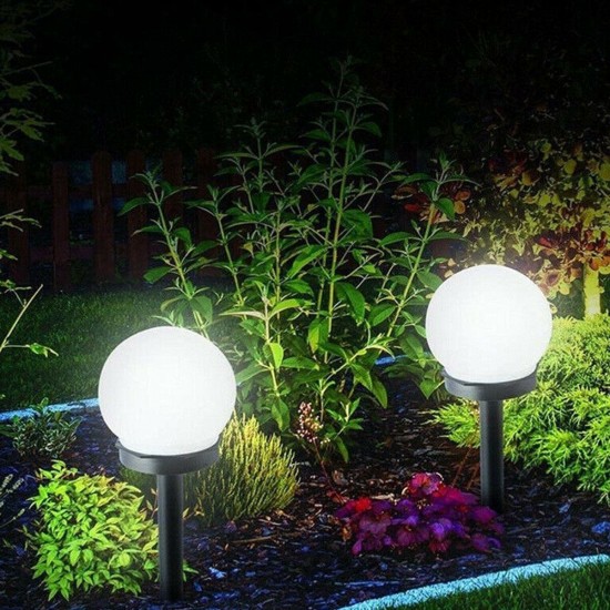 4PCS LED Solar Ball Lamp Garden Outdoor Patio Lawn Yard Light with Ground Spike