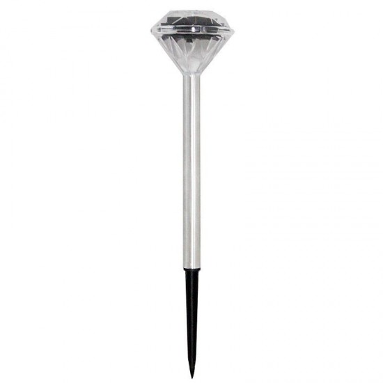 4PCS Solar Powered Diamond LED Lawn Light Waterproof Garden Outdoor Patio Landscape Path Lamp